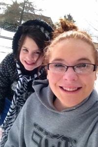 Tayler and Toddy in 2015 snow
